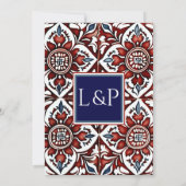 ラグジュアリーレッドブルー 招待状 (裏面)