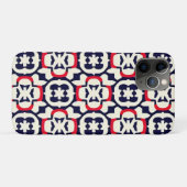 ラグジュアリーレッドホワイトアンドブルー Case-Mate iPhoneケース (裏面(横))