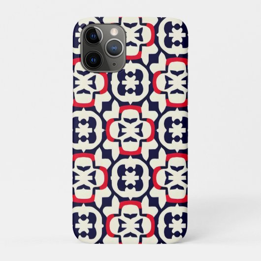ラグジュアリーレッドホワイトアンドブルー Case-Mate iPhoneケース (裏)