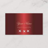 ラグジュアリーレッドローズ金ゴールドスパークルダイアモンズラグジュアリーグラム 名刺 (正面)