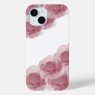 ラグジュアリーレッドワイン魔法バラウォーターカラー抽象芸術アート iPhone 15ケース