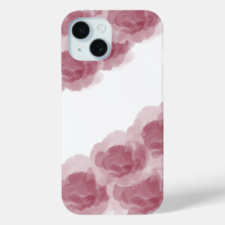 ラグジュアリーレッドワイン魔法バラウォーターカラー抽象芸術アート iPhone 15ケース