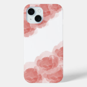 ラグジュアリーレッド魔法バラウォーターカラー抽象芸術アート iPhone 15ケース