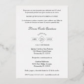 ラグジュアリーロマンチックなアイビーアスペインのーチキンセニェラ写真 箔招待状 (裏面)