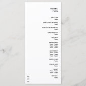 ラグジュアリーロマンチックな書結婚道の金ゴールド プログラム (裏面)