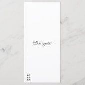 ラグジュアリーロマンチックな書結婚道の金ゴールド メニュー (裏面)