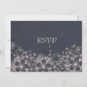 ラグジュアリーロマンチック春RSVPカード 招待状 (裏面)