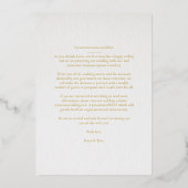 ラグジュアリーロマンティックボタニカルフローラピンクシェードハート 箔招待状 (裏面)