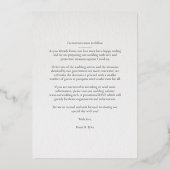 ラグジュアリーロマンティックボタニカルフローララベンダーハート 箔招待状 (裏面)