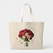 ラグジュアリーローズブーケキャリーオールトート ラージトートバッグ (裏面)