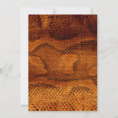 ラグジュアリーワイルドスネークスキン動物ブライダルシャワー 招待状 (裏面)