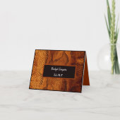 ラグジュアリーワイルドスネークスキン結婚アニマルゲストカード サンキューカード (正面)