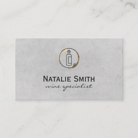ラグジュアリーワインボトルアンドステイン 名刺 (正面)