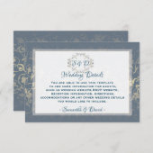 ラグジュアリーヴィンテージウェディング披露宴詳細カード エンクロージャーカード (正面/裏面)