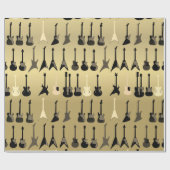 ラグジュアリーヴィンテージギタープリント ラッピングペーパー (フラット)