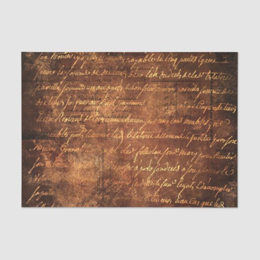 ラグジュアリーヴィンテージギルドブラウン金ゴールドティッシュペーパー 薄葉紙 (正面)