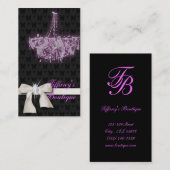 ラグジュアリーヴィンテージシャンデリアブティックビジネスカード 名刺 (正面/裏面)