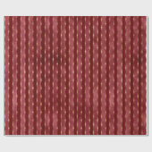 ラグジュアリーヴィンテージダークレッドストライプ金ゴールド ラッピングペーパー (フラット)