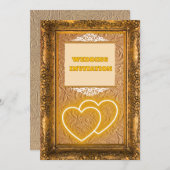 ラグジュアリーヴィンテージテクスチャイスラム結婚式招待状 招待状 (正面/裏面)