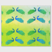 ラグジュアリーヴィンテージピーコックプリント ラッピングペーパー (フラット)