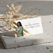 ラグジュアリー不動産エージェント ゴールド 写真 モノグラム ラックス 名刺