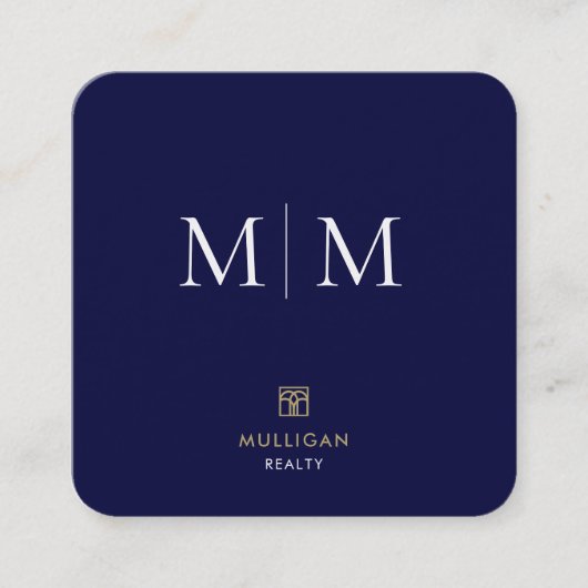 ラグジュアリー不動産仲介業者スクエアビジネスカード スクエア名刺 (正面)