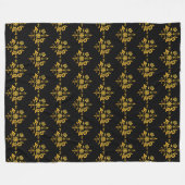 ラグジュアリー人気があるエレガントフローラコレクション フリースブランケット (正面(横))