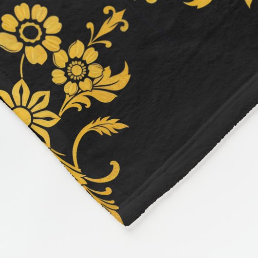 ラグジュアリー人気があるエレガントフローラコレクション フリースブランケット (角)