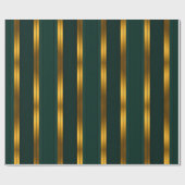 ラグジュアリー人気があるグリーン金ゴールドリネンテクスチャコレクション ラッピングペーパー (フラット)