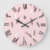 ラグジュアリー人気があるフェザーズボホコレクション ラージ壁時計 (正面)