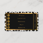 ラグジュアリー人気があるホワイトレオパードコレクシエレガントョン 名刺 (裏面)