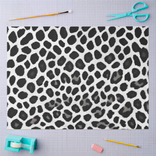 ラグジュアリー人気があるホワイトレオパードコレクシエレガントョン 薄葉紙 (クラフト)