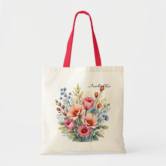 ラグジュアリー人気の野の花美しいコレクション トートバッグ (正面)