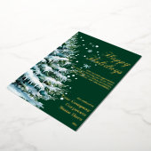 ラグジュアリー企業のスノーエバーグリーンホリデーフォイルカード 箔シーズンカード (回転した状態)