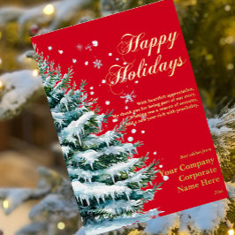 ラグジュアリー企業のスノーエバーグリーンホリデーフォイルカード 箔シーズンカード