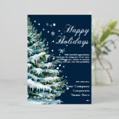 ラグジュアリー企業のスノーエバーグリーンホリデーフォイルカード 箔シーズンカード (立ち正面)