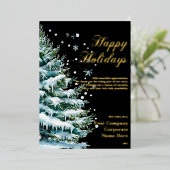 ラグジュアリー企業のスノーエバーグリーンホリデーフォイルカード 箔シーズンカード (立ち正面)