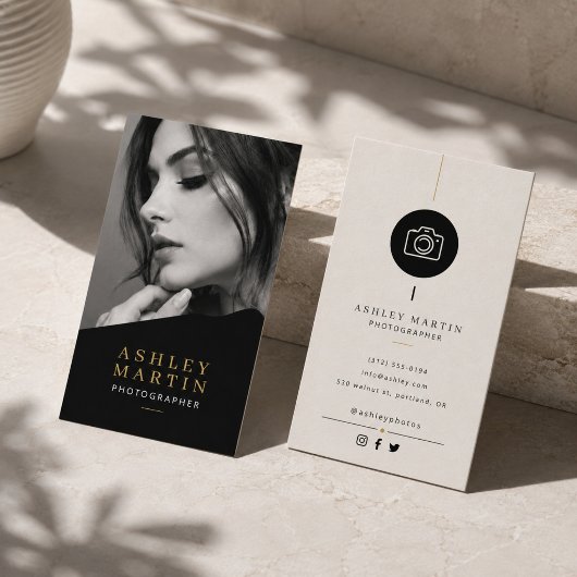 ラグジュアリー写真家ビジネスカードテンプレート 名刺