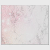 ラグジュアリー大理石バラグリッター ラッピングペーパー (フラット)