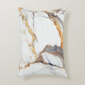 ラグジュアリー大理石:黄金のテクスチイタリアンャ アクセントクッション (正面(垂直))