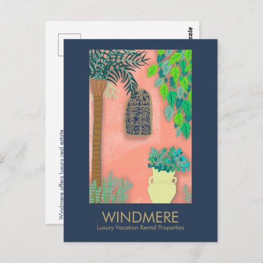 ラグジュアリー実在エスティエージェント不動産仲介業者プロパティマネージャ ポストカード (正面/裏面)