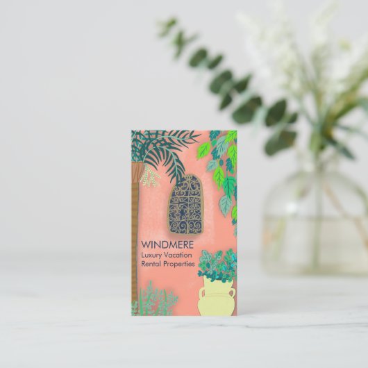 ラグジュアリー実在エスティエージェント不動産仲介業者プロパティマネージャ 名刺 (スタンド正面)