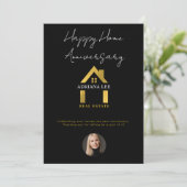 ラグジュアリー実在エステートエージェントハッピーホームアニバーサリー 招待状 (スタンド正面)