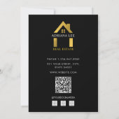 ラグジュアリー実在エステートエージェントハッピーホームアニバーサリー 招待状 (裏面)