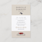 ラグジュアリー実在エステートエージェントフォトデザイン 名刺 (裏面)