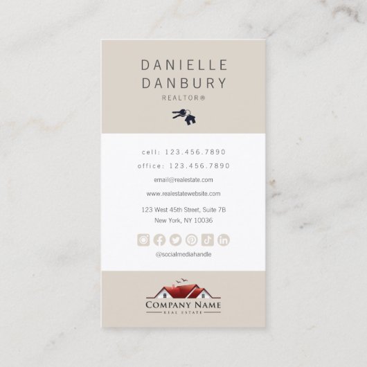 ラグジュアリー実在エステートエージェントフォトデザイン 名刺 (裏面)