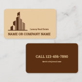 ラグジュアリー実在エステートエージェント不動産仲介業者 名刺 (正面/裏面)