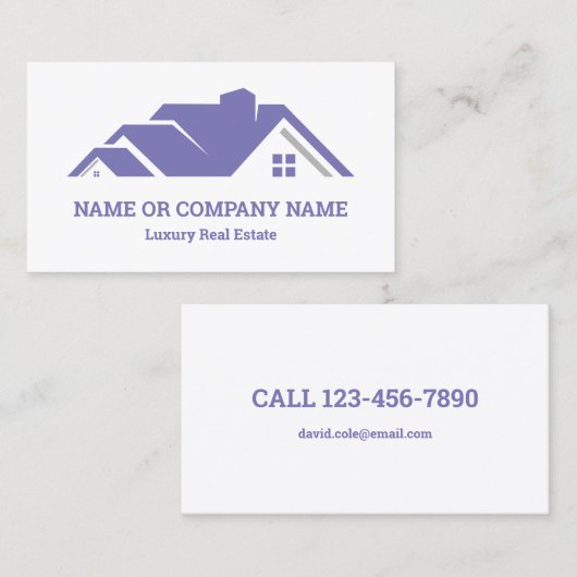 ラグジュアリー実在エステートエージェント不動産仲介業者 名刺 (正面/裏面)