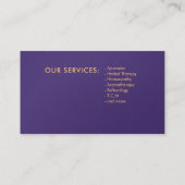 ラグジュアリー抽象芸術カラフルツリーゲ葉ード 名刺 (裏面)