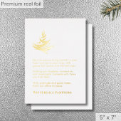 ラグジュアリー抽象芸術ツリーホワイト金ゴールド 箔シーズンカード